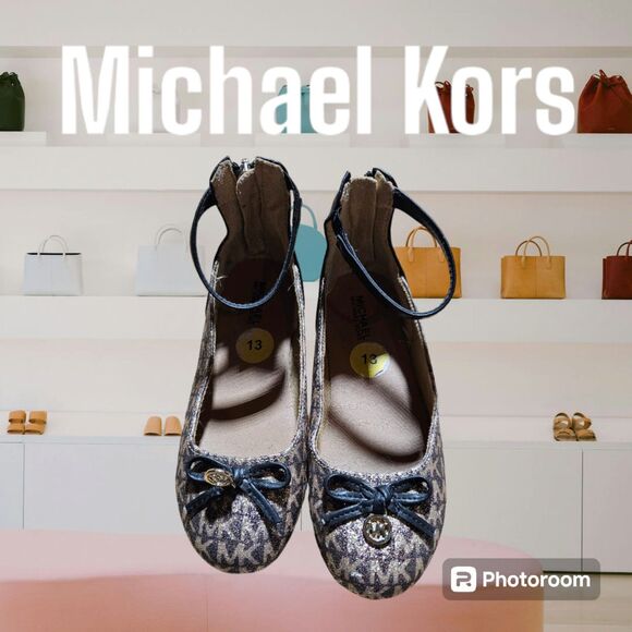 Michael Kors Leopard Ballet Flats with Ankle Straps size 13 - Picture 1 of 3